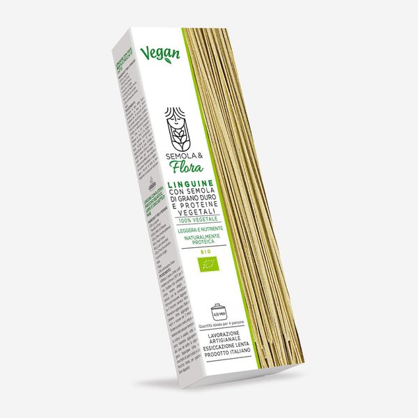 Linguine Bio Vegan con semola di grano duro e proteine vegetali